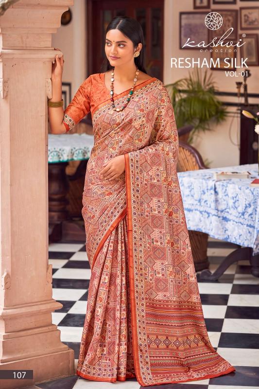 Kashvi resham silk silk vol 1 low price saree wholesale